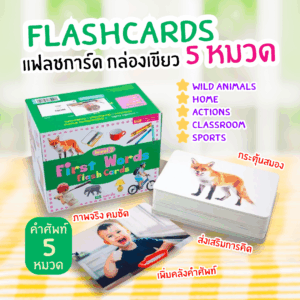 การ์ดกล่องเขียว - first word flashcard แฟลชการ์ดกล่องเขียว level 2